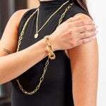 Caroline Ellen Large Gold Link Bracelet