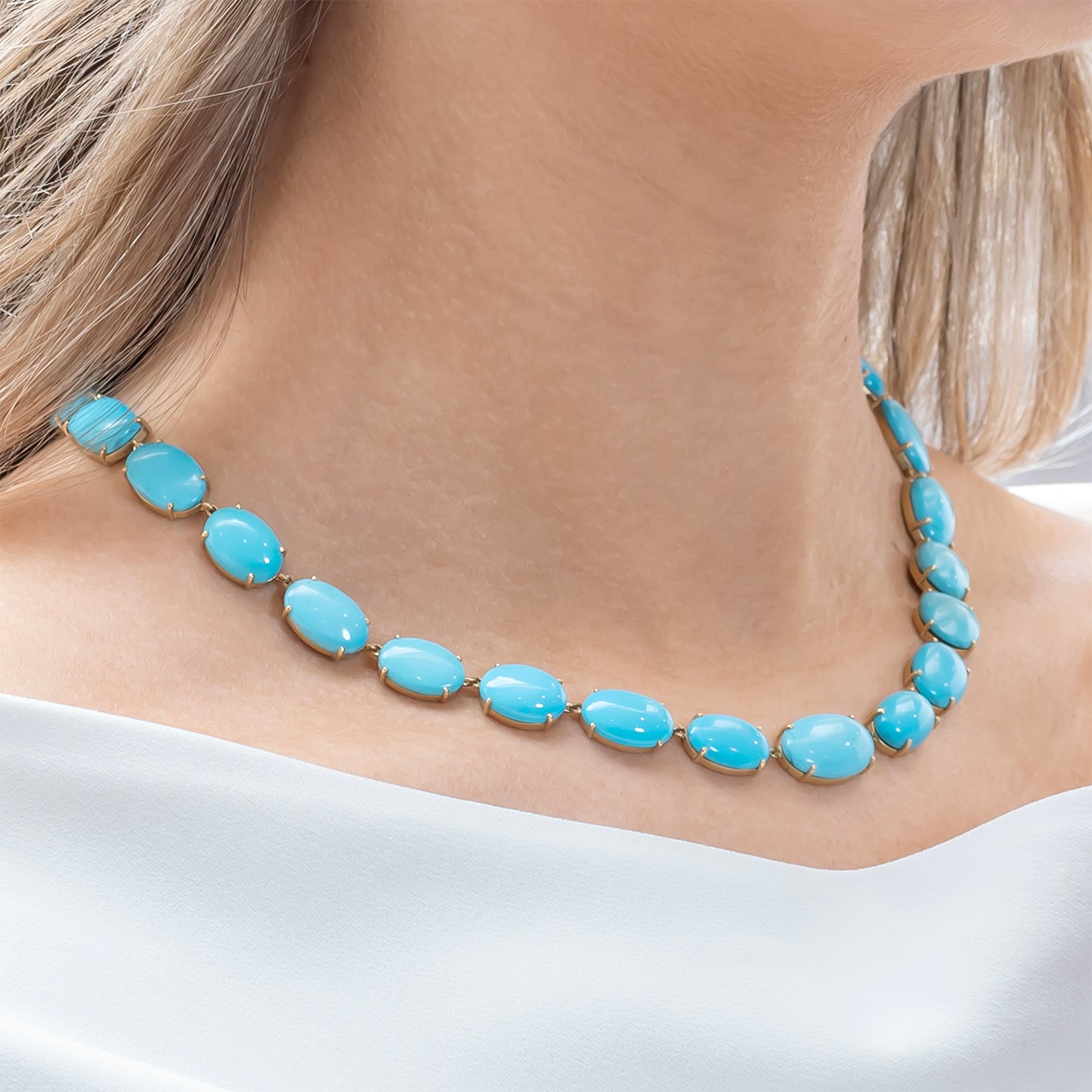 Irene Neuwirth One-of-a-Kind Turquoise Cabochon Necklace