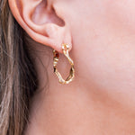 Milamore 'Kintsugi' Infinity Diamond Hoop Earrings