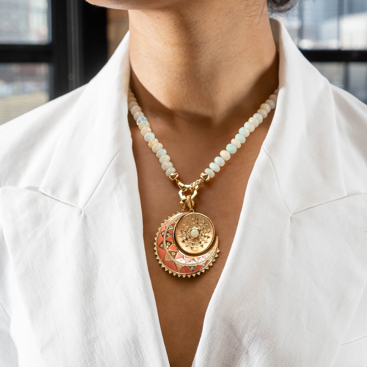 Harwell Godfrey Major Moon Coral Pendant