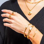 Caroline Ellen Mini Pave Cognac Diamond Lentil Ring