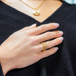 Caroline Ellen Narrow Engraved Band "Love Me It Is To Your Advantage"