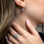 Hoorsenbuhs White Gold Dame Phantom Clique Ring with White Diamonds