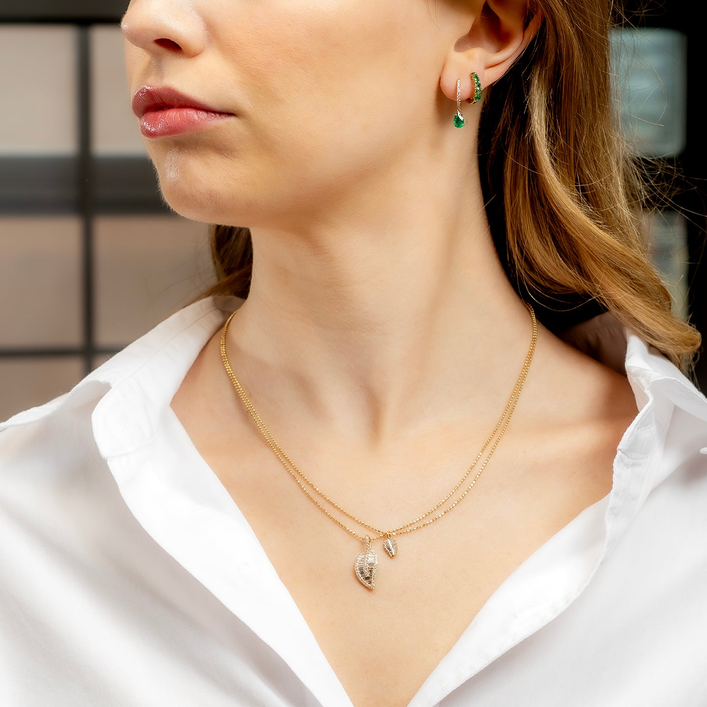Anita Ko 'Small Palm Leaf' Diamond Necklace
