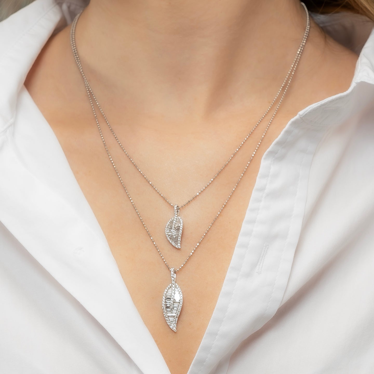 Anita Ko 'Large Leaf' Diamond Necklace