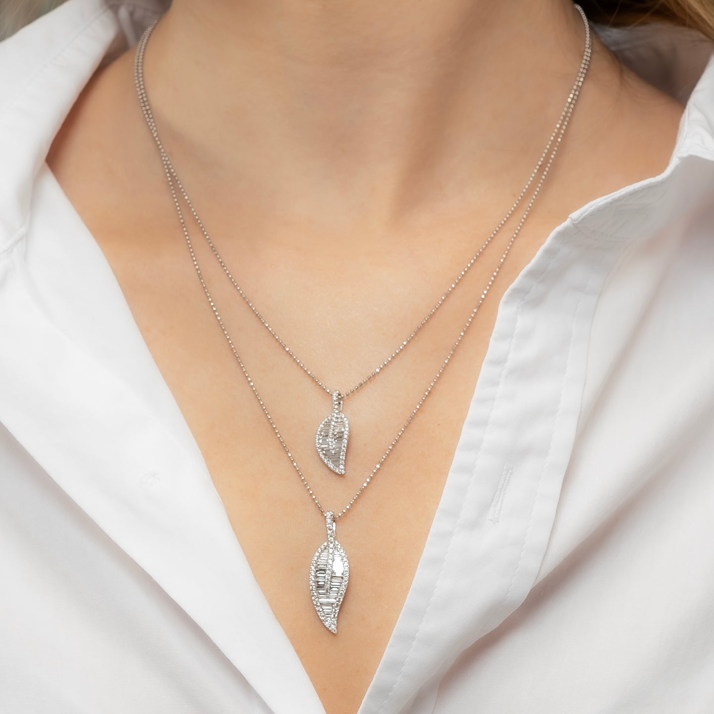 Anita Ko Classic Leaf Diamond Necklace