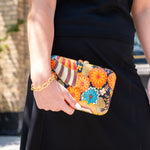 Silvia Furmanovich Chrysanthemum Marquetry Clutch