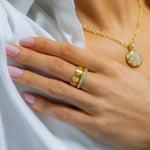 Caroline Ellen Pave Diamond Rounded Band