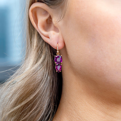 Irene Neuwirth 'Gemmy Gem' One-Of-A-Kind Garnet Two Stone Earrings