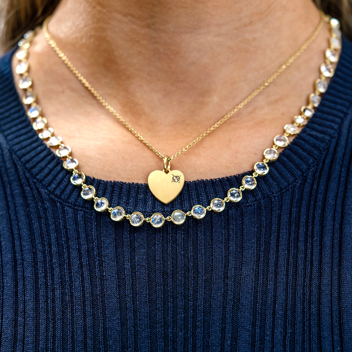 Irene Neuwirth Gold Love 15mm Heart Pendant with Diamond