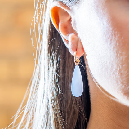 Irene Neuwirth One-of-a-Kind Chalcedony Drop Earrings