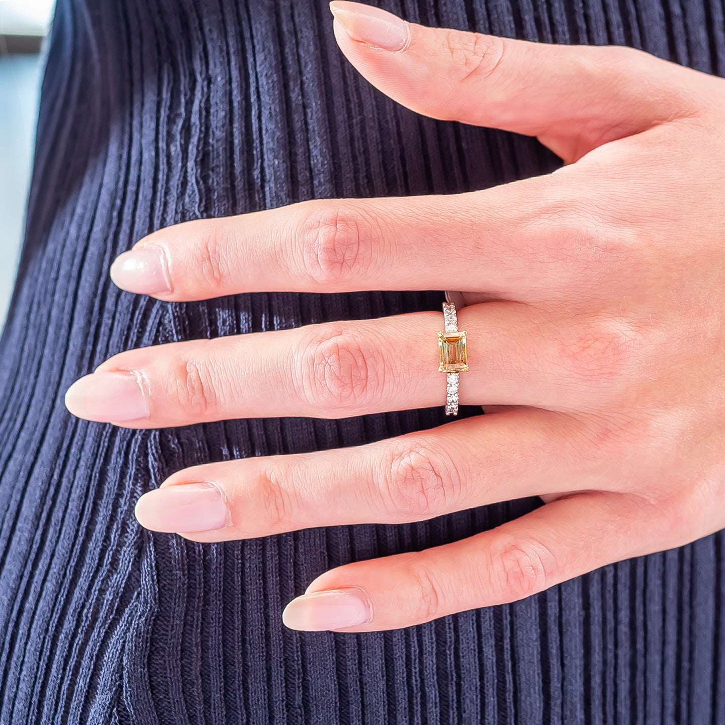 Irene Neuwirth 'Tennis' One-Of-A-Kind Bi-Color Tourmaline and Diamond Ring