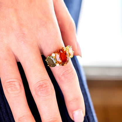 Irene Neuwirth 'Gemmy Gem' One-of-a-Kind Three Stone Tourmaline Ring