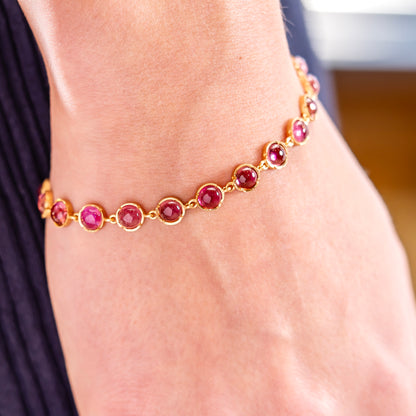 Irene Neuwirth Small 'Classic' Pink Tourmaline Link Bracelet