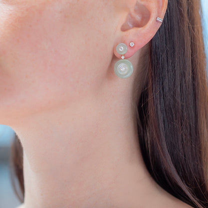 Fernando Jorge 'Surround' Signal Small Earrings with Milky Aquamarine
