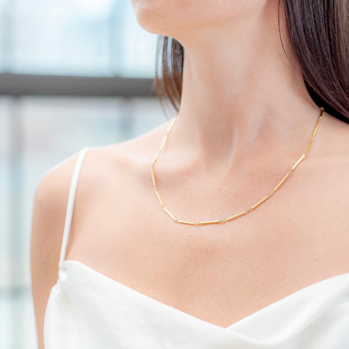 Caroline Ellen Bar Chain Necklace