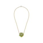 Irene Neuwirth Tropical Flower One-of-a-Kind Carved Peridot and Green Tourmaline Necklace