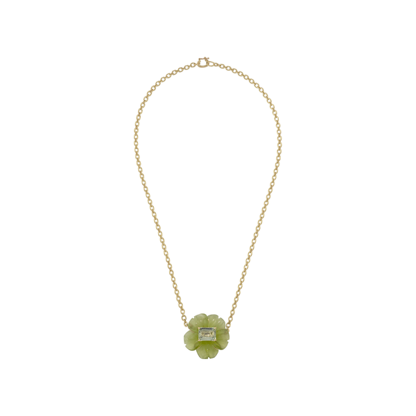 アクセサリー Eco Jewel Irene Neuwirth Tropical Flower One-of-a-Kind Carved Peridot and