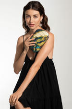 Silvia Furmanovich Marquetry Butterfly Clutch with London Topaz