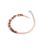 Sylva & Cie Freshwater Pearl and Murano Bead Necklace