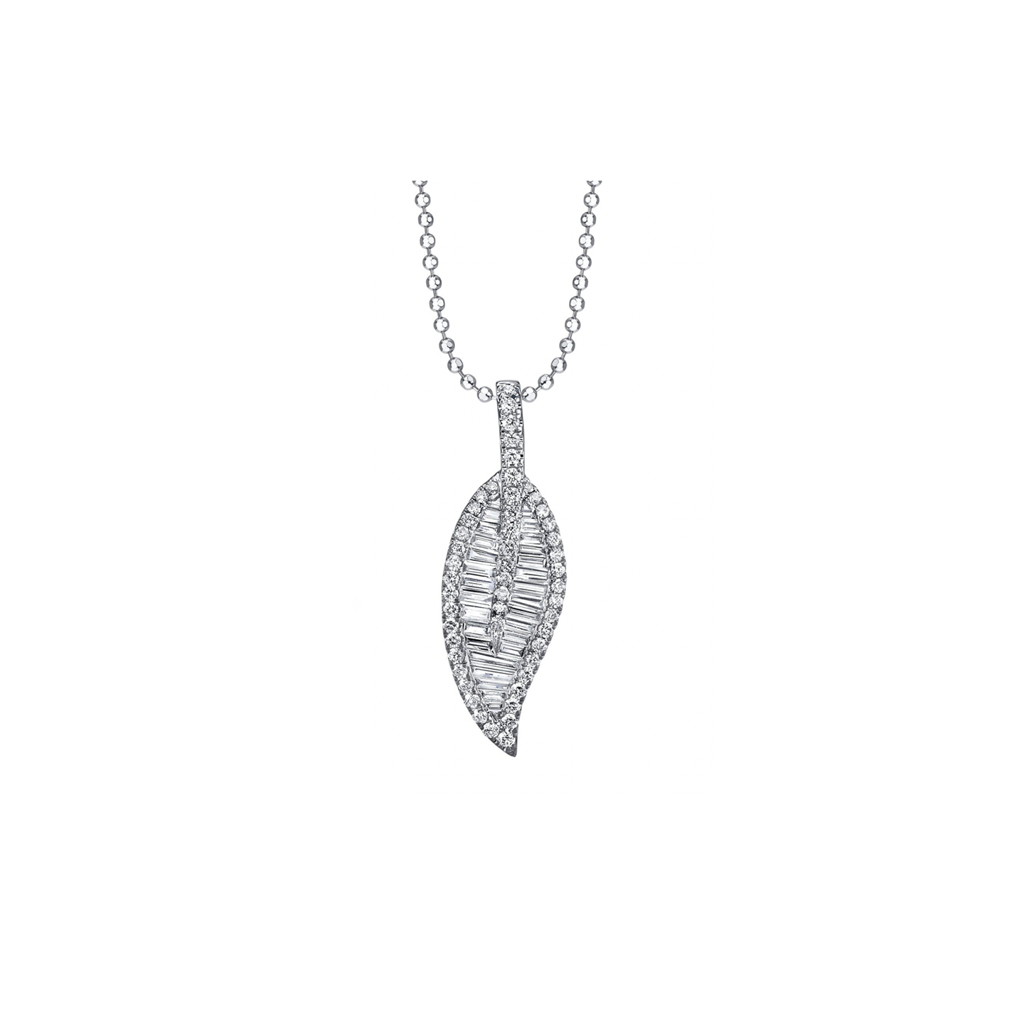 Anita Ko Large Leaf Diamond Necklace