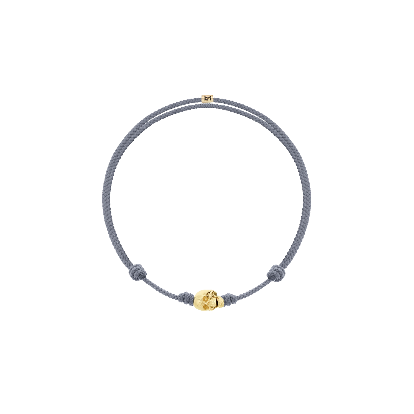 Luis Morais Gold Skull on Cord Bracelet