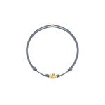 Luis Morais Gold Skull on Cord Bracelet