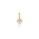 Beck Jewels Scallop Pendant with Pearl and Diamond