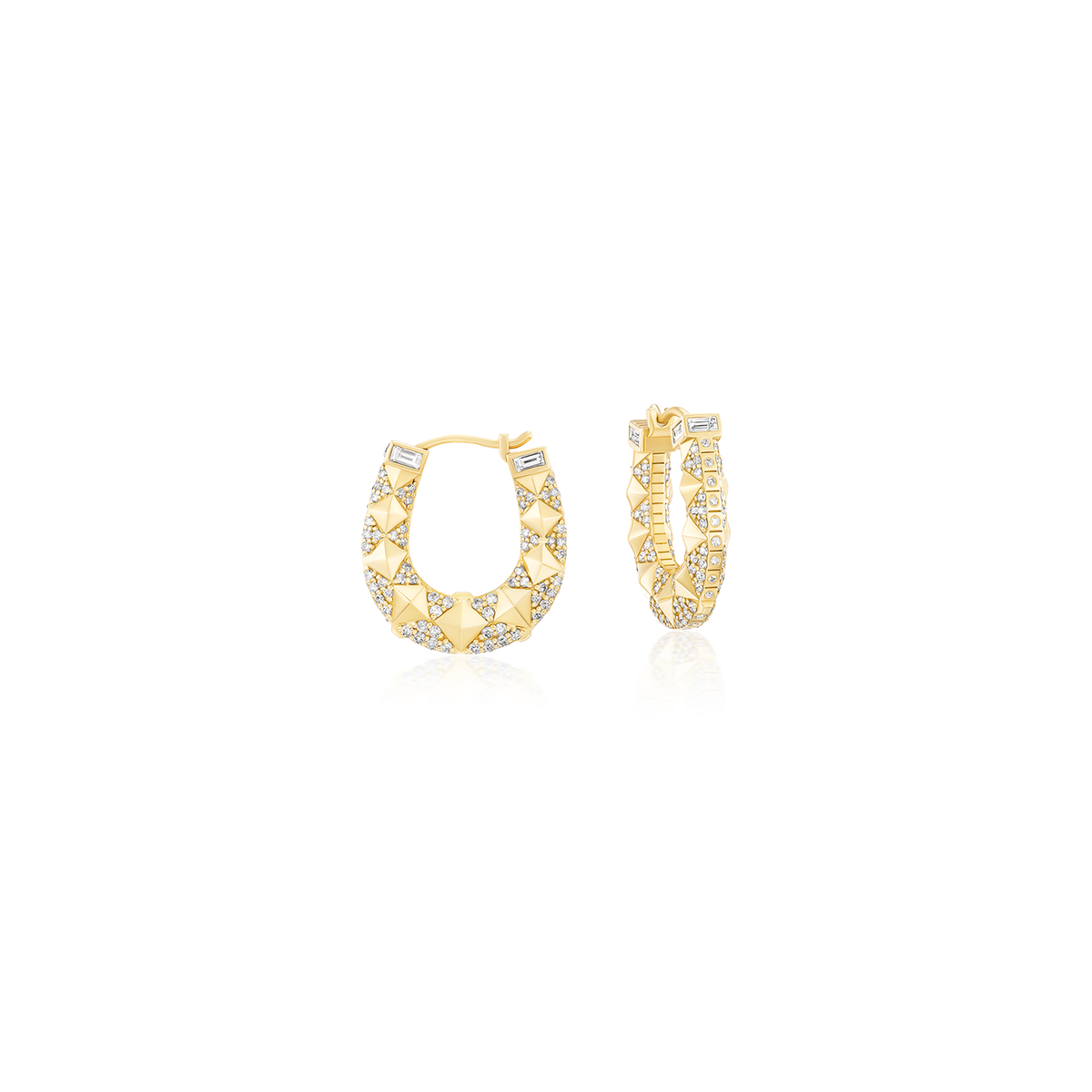 Harwell Godfrey Studded Horseshoe Hoops