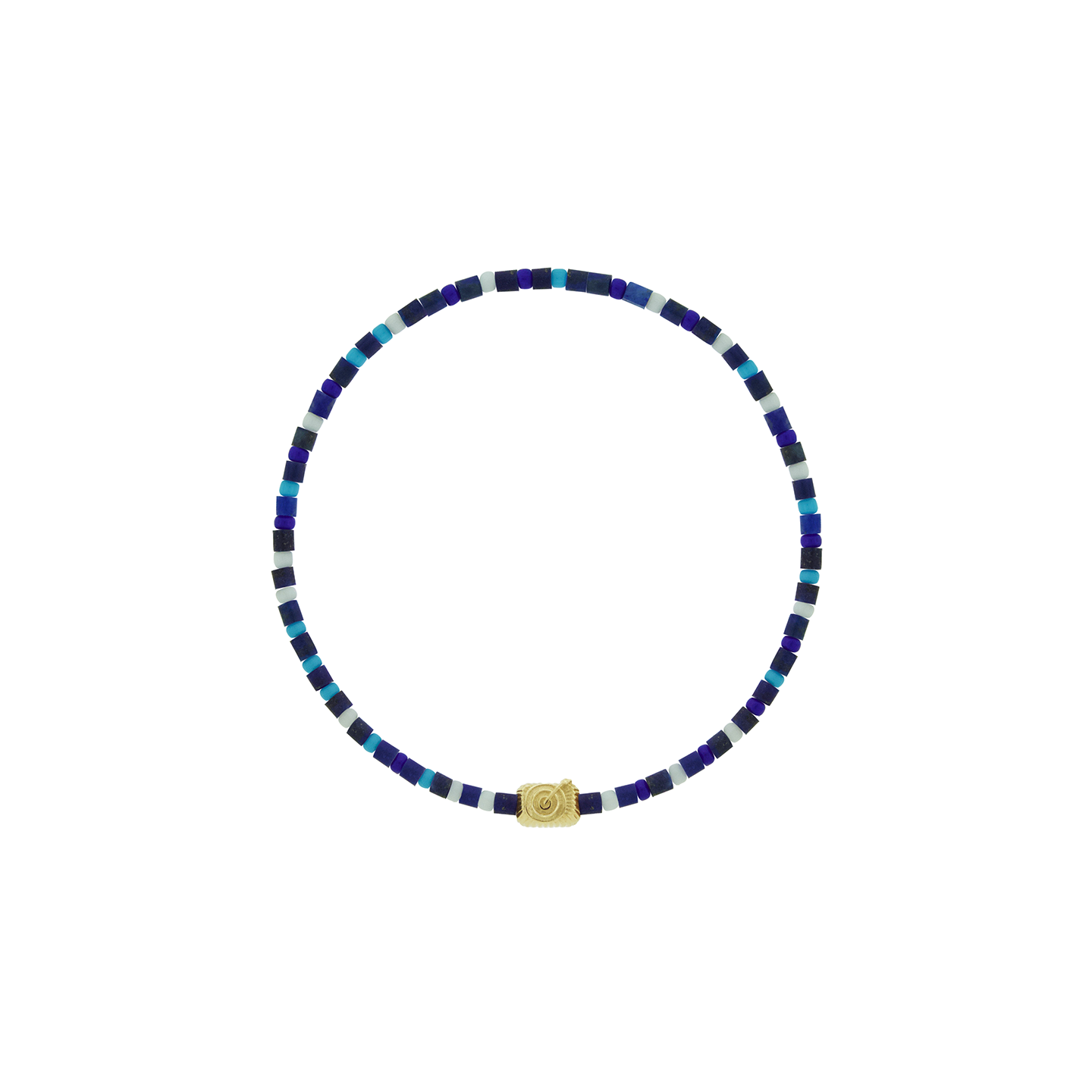 Luis Morais Small Ingot on Beaded Bracelet