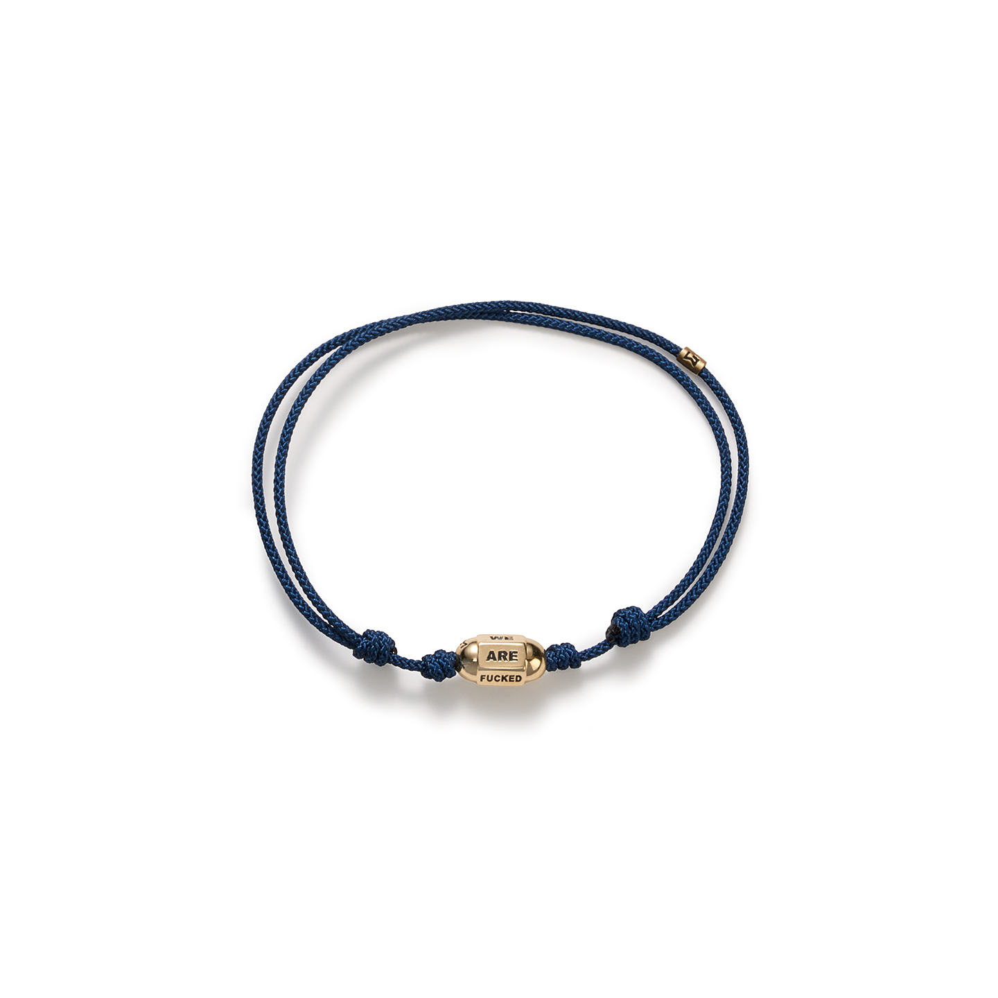 Luis Morais 'We are Fucked' Bolt Bead on Cord Bracelet