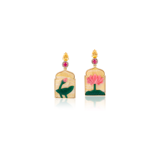 Silvia Furmanovich Windowpane Lotus Earrings