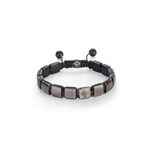 Shamballa Jewels 10mm Grey Sapphire and Ceramic Lock Bracelet