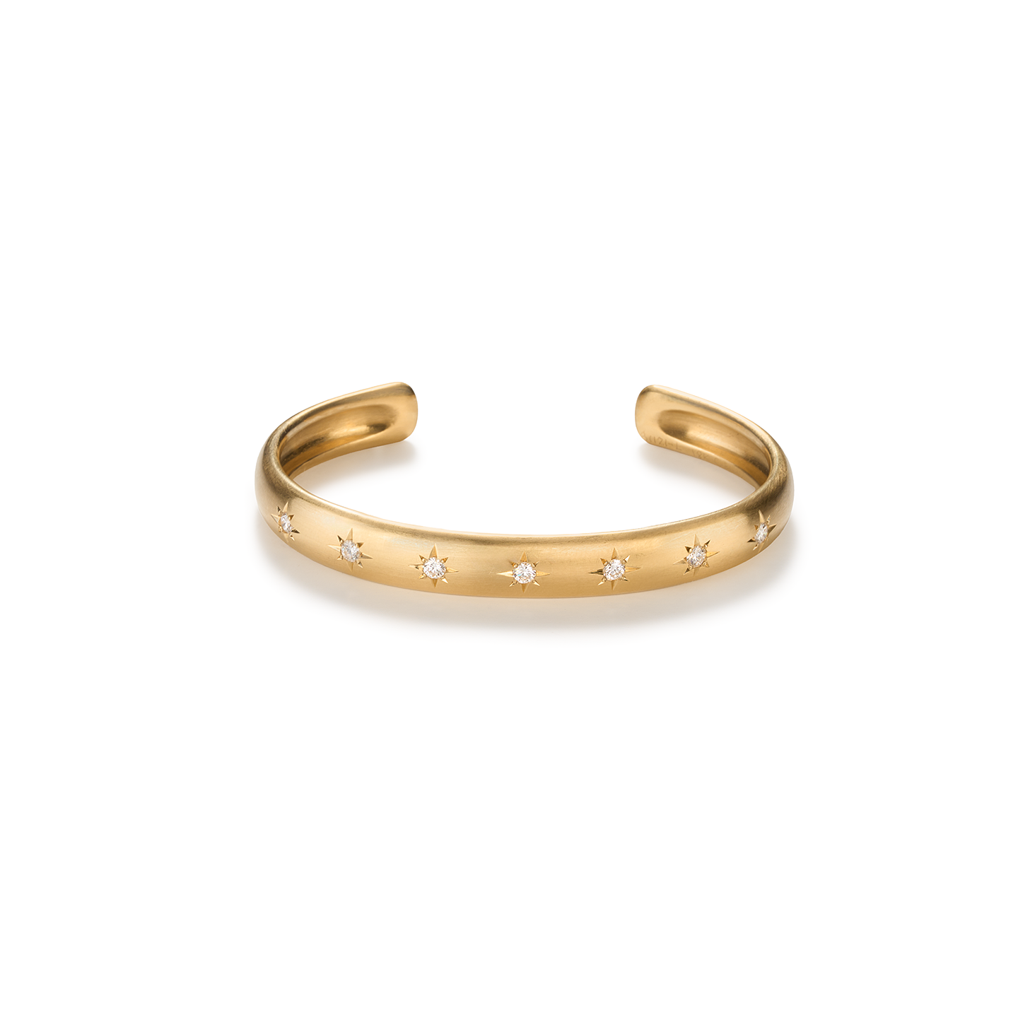 Caroline Ellen Rounded Cuff with Star Set Diamonds