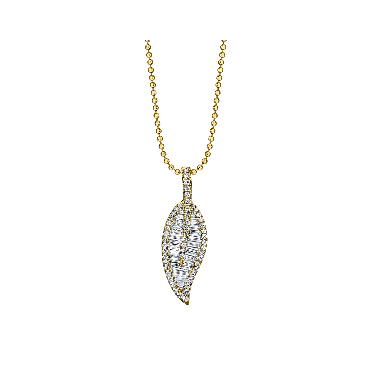 Anita Ko Large Leaf Diamond Necklace