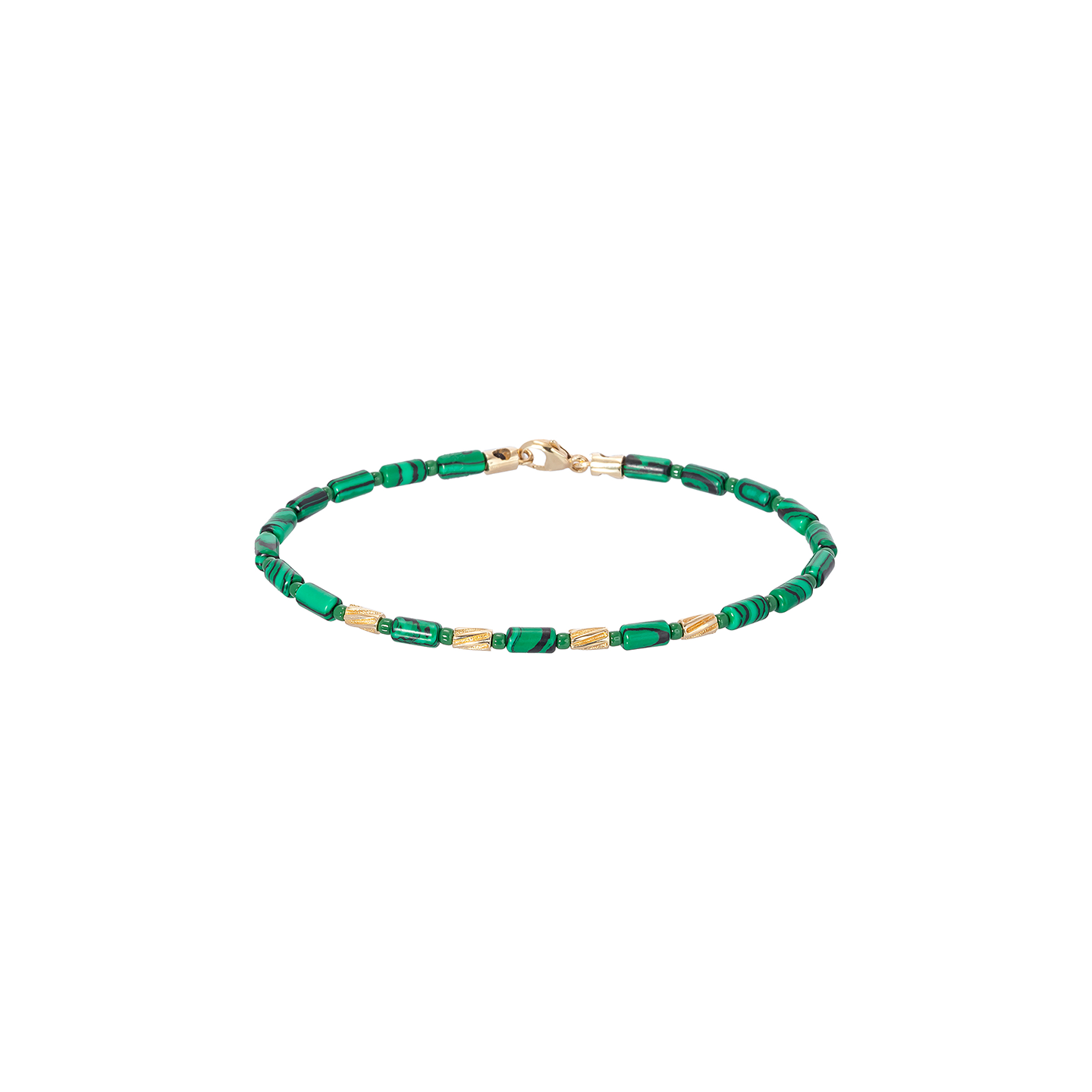 Luis Morais Mini Drill Bits on a Gemstone and Glass Beaded Bracelet