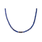 Dezso 6mm Lapis Puka Necklace