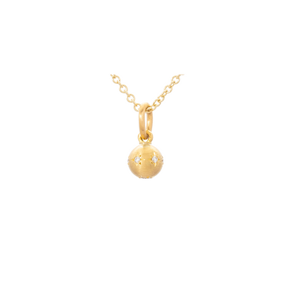 Caroline Ellen 6.5mm Ball Pendant with Star Set Diamonds