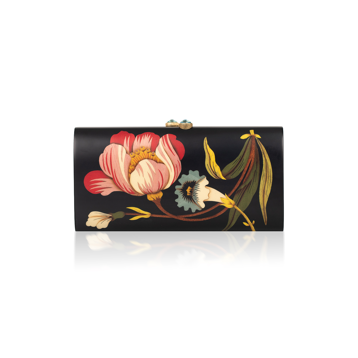 Silvia Furmanovich Marquetry Camelia Clutch