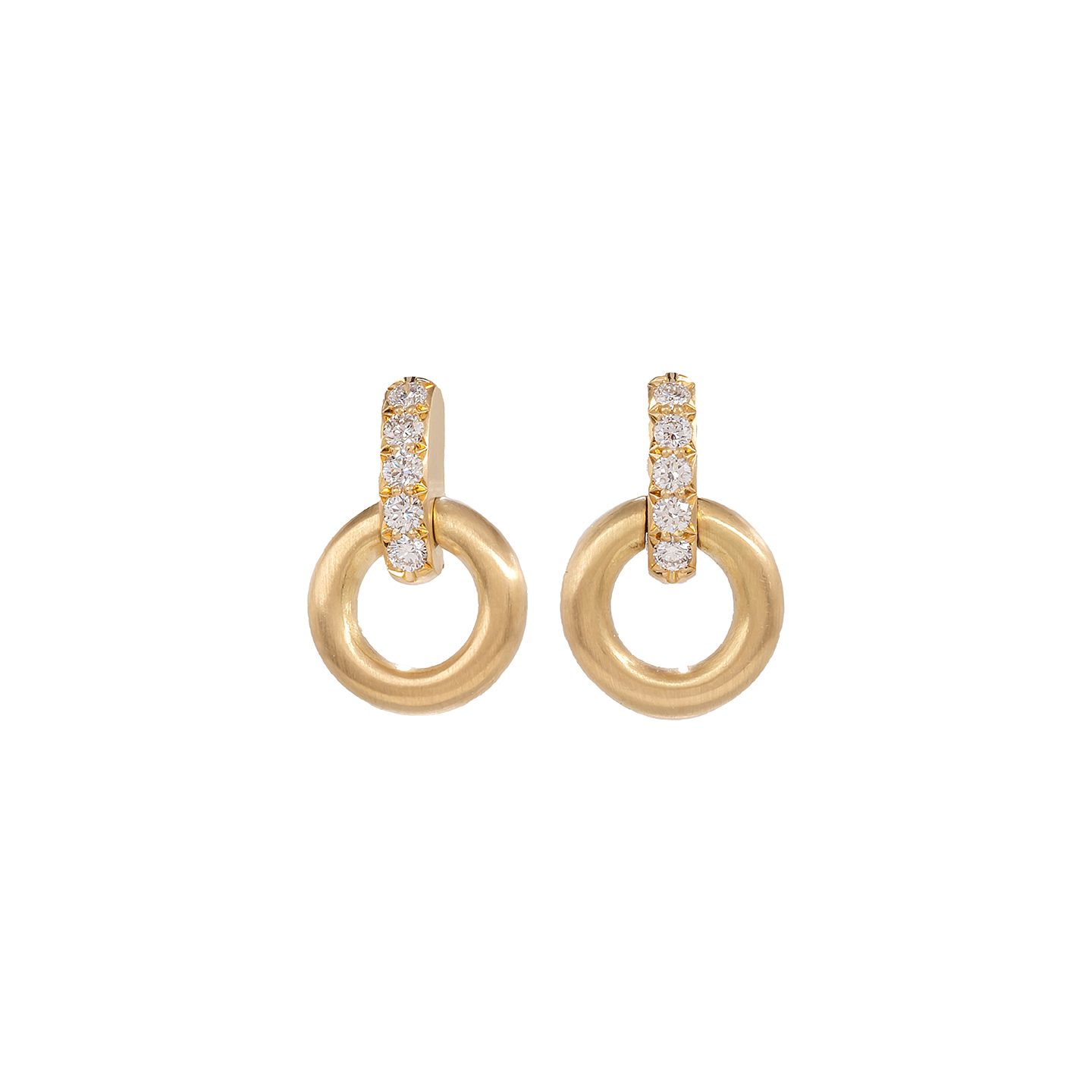 Caroline Ellen Small Round Doorknocker Earrings