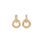 Caroline Ellen Small Round Doorknocker Earrings