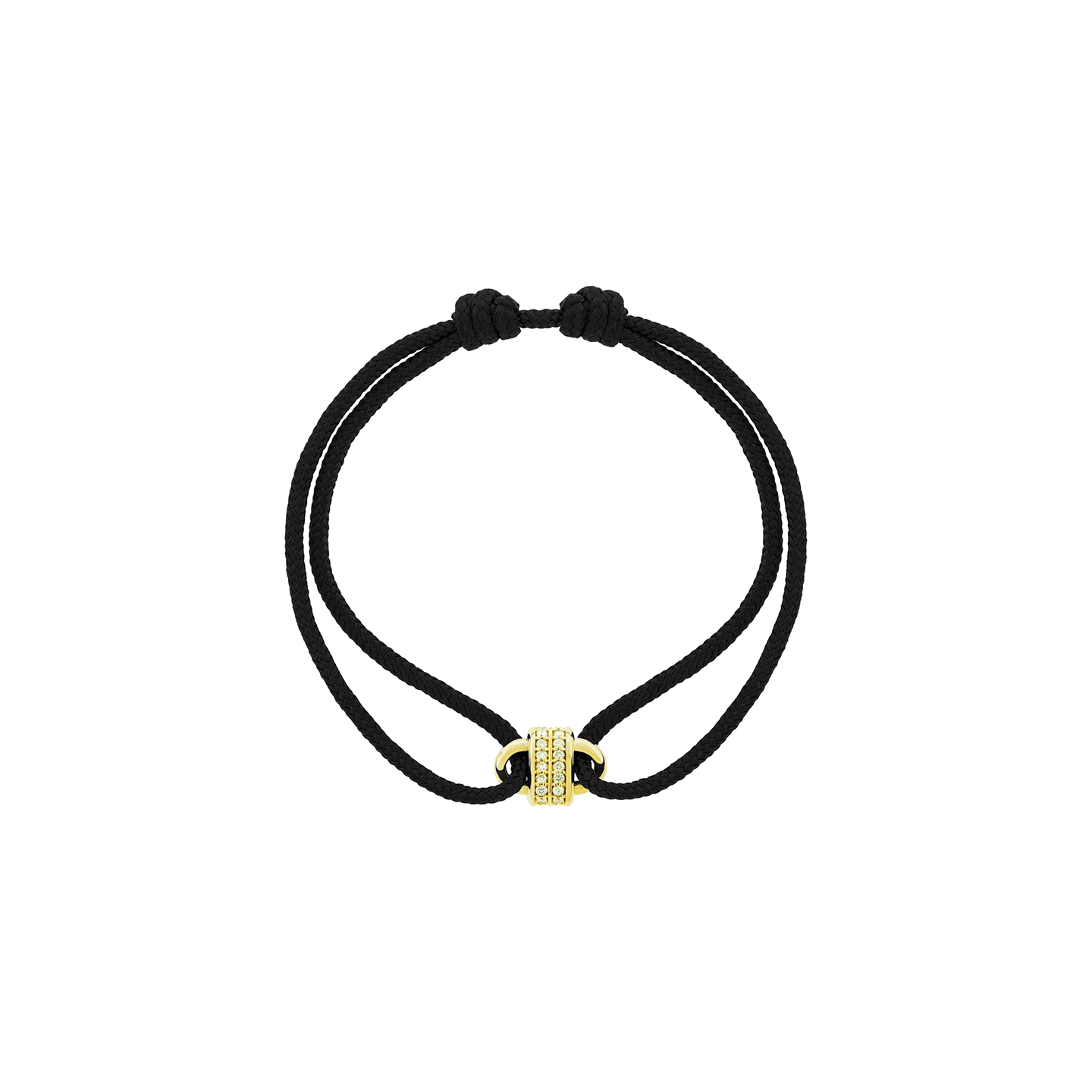 Luis Morais Diamond Padlock Cord Bracelet