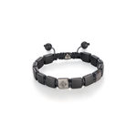 Shamballa Jewels 10mm Ceramic and Grey Sapphire Lock Bracelet
