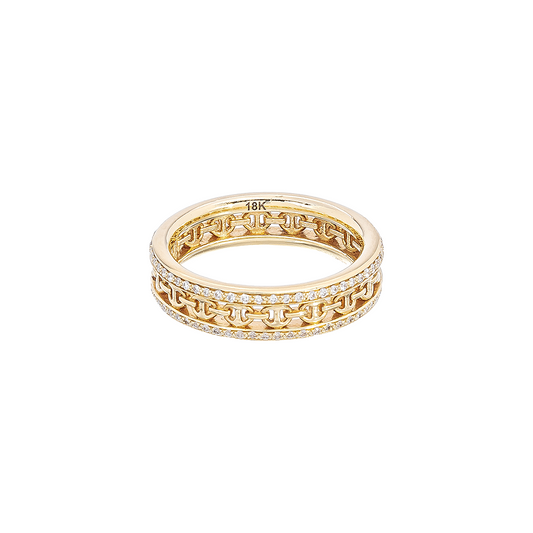 Hoorsenbuhs Chassis Ring with Diamonds