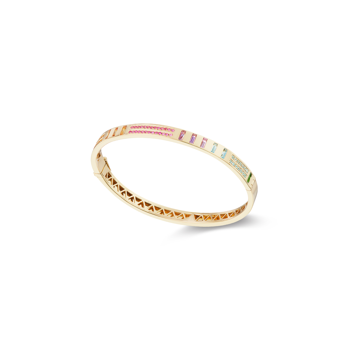 Harwell Godfrey 5mm 'Juju' Multi Gemstone Dot Dash Bangle