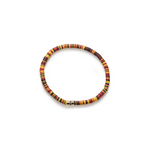 Luis Morais Blue Sapphire Long Roll Bead on Vinyl Beaded Bracelet
