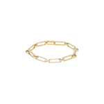Nancy Newberg Long Oval Link Bracelet with Silver Rondelles