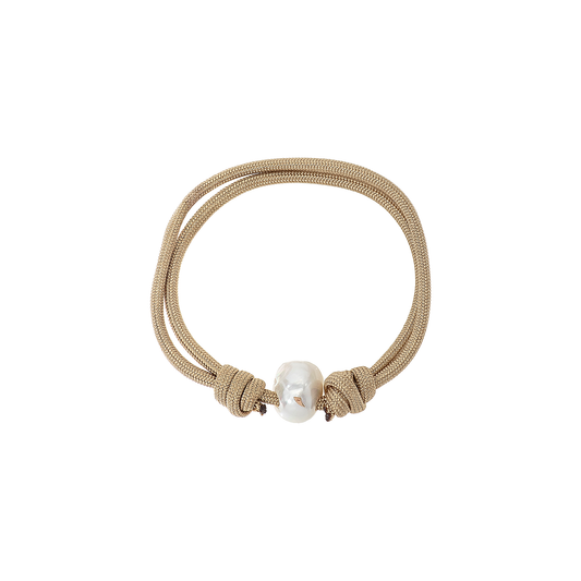 Dezso Surf Cord Anklet with Pearl Bead
