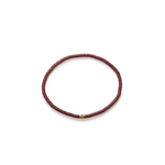 Luis Morais Ruby Short Roll Bead on Vinyl Beaded Bracelet