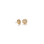 Caroline Ellen Large Pave Lentil Diamond Stud Earrings